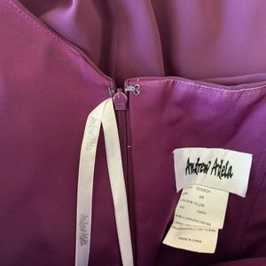 Eggplant one shoulder dress